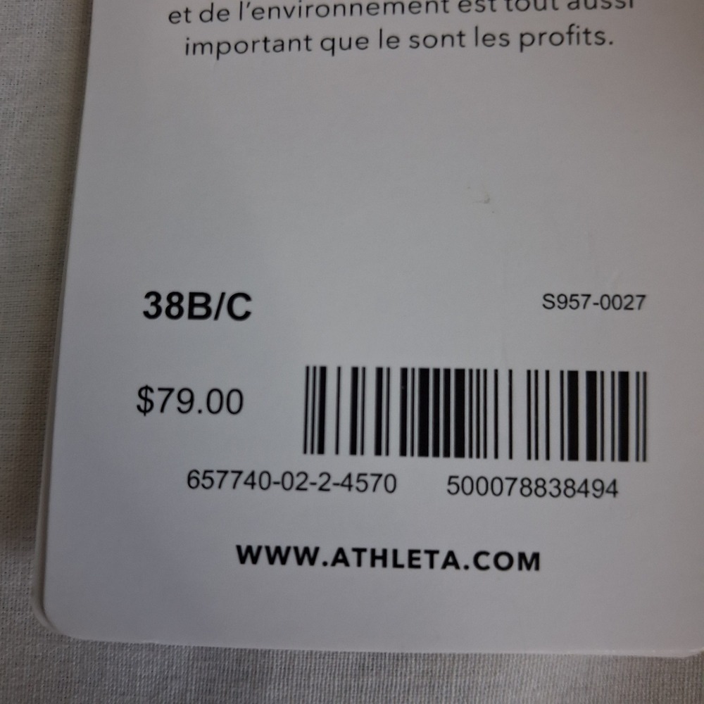 Athleta Womens Bra Top Tankini Top Brown Pink White 38 B/C New Tropical Swimwear - Picture 7 of 11